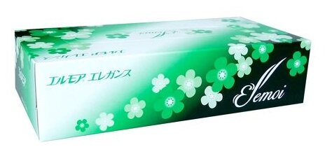 Салфетки бумажные мягкие двухслойные Kami Shodji ELLEMOI "Elegance", 200 шт., Япония. - фотография № 1