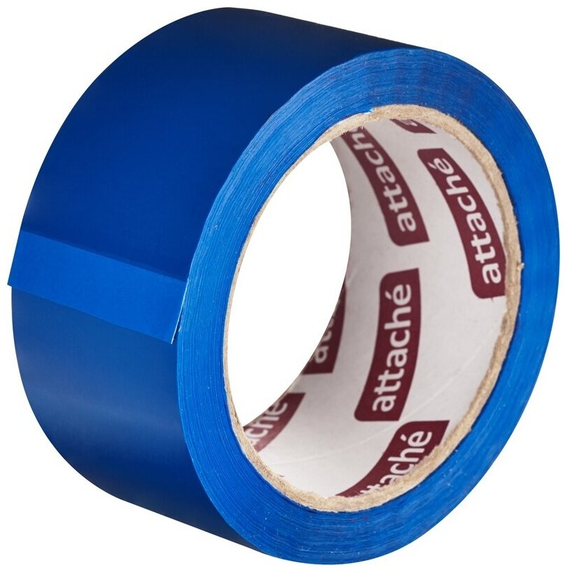 Клейкая лента упаковочная Attache 48 мм x 66 м 45 мкм синяя - фотография № 2