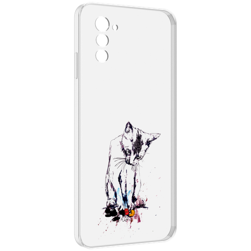 Чехол MyPads кот и микки для UleFone Note 12 / Note 12P задняя-панель-накладка-бампер