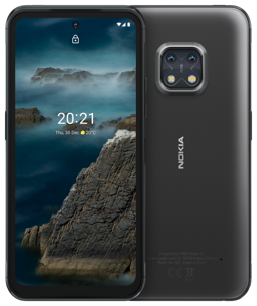 Nokia XR20 - Smartphone - Dual-SIM - 5G NR - 64GB - 16,90cm (6,67") - 2400 x 1080 Pixel - RAM 4GB - 2 x Rückkamera 8 MP Frontkamera - Android - Granit (VMA750J9DE1CN0)