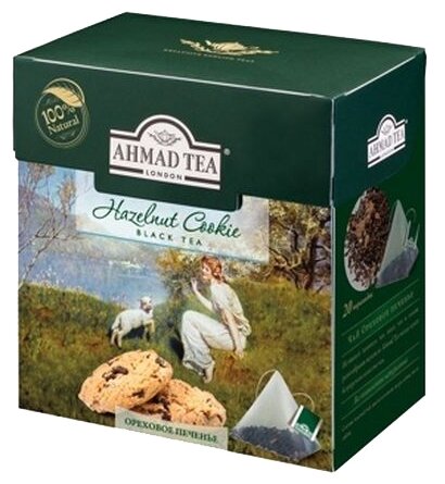 Чай черный Ahmad tea Hazelnut cookie в пирамидках