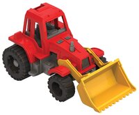 Трактор Нордпласт Ижора с грейдером (151) 20.5 см красный/желтый/серый