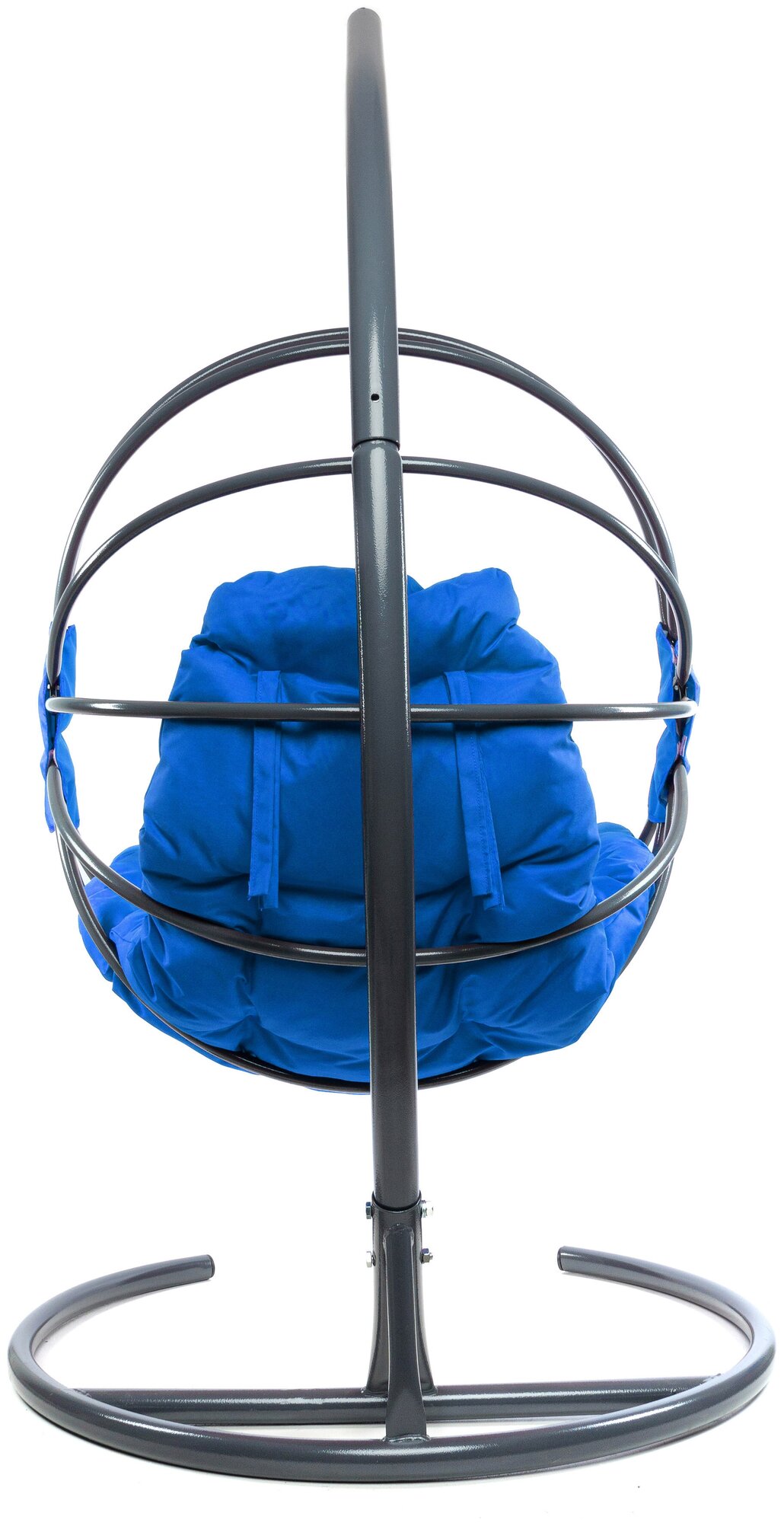 Подвесное кресло M-Group веер, разборный серый, синяя подушка - фотография № 4