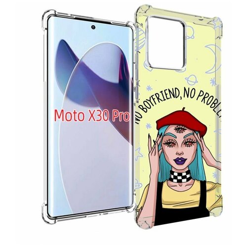 Чехол MyPads нет-проблем-нет-мужчин женский для Motorola Moto X30 Pro задняя-панель-накладка-бампер