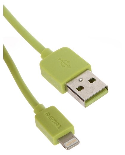 Кабель USB - 8 pin Remax RC-006i Light Cable, 1.0м, круглый, 2.1A, силикон, цвет: зеленый