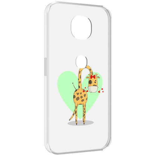 Чехол MyPads Влюбленный жираф 14 февраля для Motorola Moto G5S (XT1799-2) задняя-панель-накладка-бампер