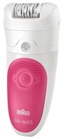 Эпилятор Braun 5-531 Silk-epil 5 Wet & Dry белый/розовый