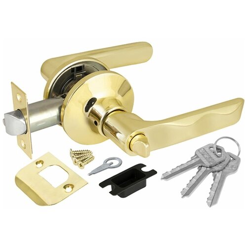 Ручка защелка 624/BL PB-E (золото) ключ/фиксатор