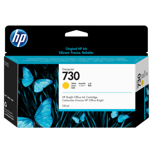 Картридж HP 730 (P2V64A), 65 стр, желтый