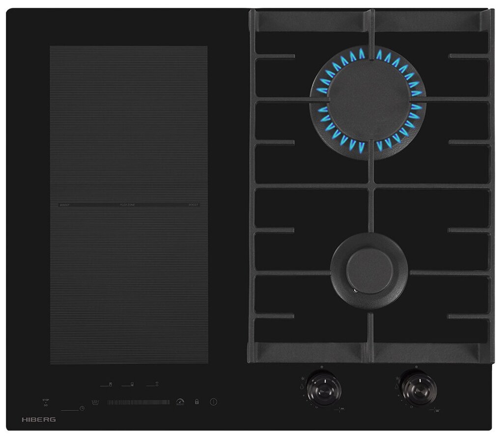 Встраиваемая комбинированная варочная панель Hiberg i-VM 6021 B
