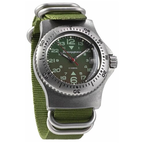 Наручные часы Восток Командирские, зеленый наручные часы восток командирские механические командирские 819072 green зеленый