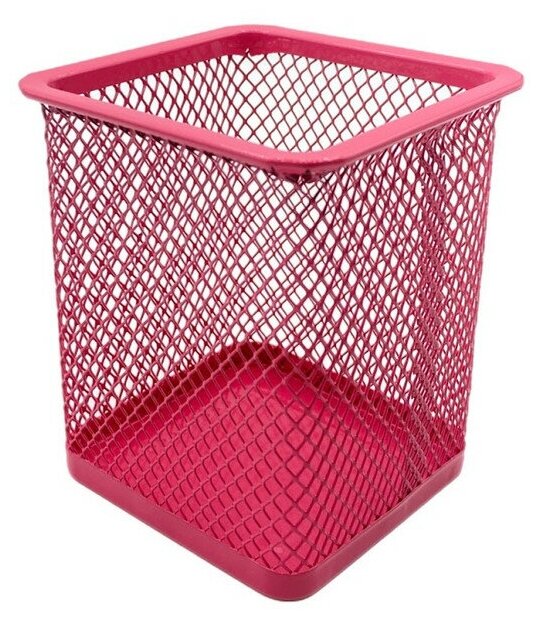 фото Стакан KWELT, металлический, сетчатый, квадратный, 7,5 х 7,5 х 9,5 см