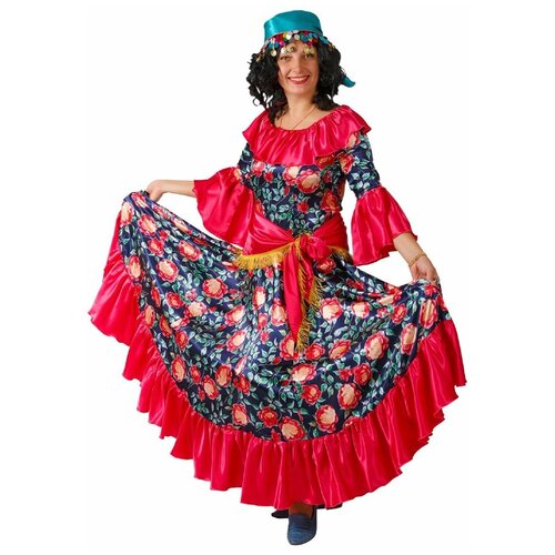 Карнавальный костюм взрослый Цыганка Сэра (16415) 46 карнавальный костюм пуговка цыганка роза