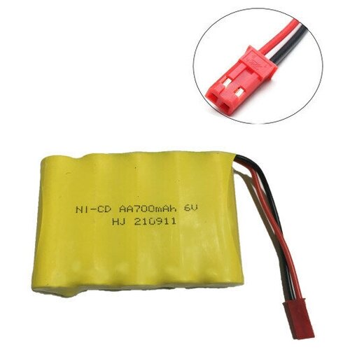 Аккумулятор NI-CD 6V 700MAH форма FLATPACK разъем JST аккумулятор ni cd 7 2v 700mah форма flatpack разъем sm