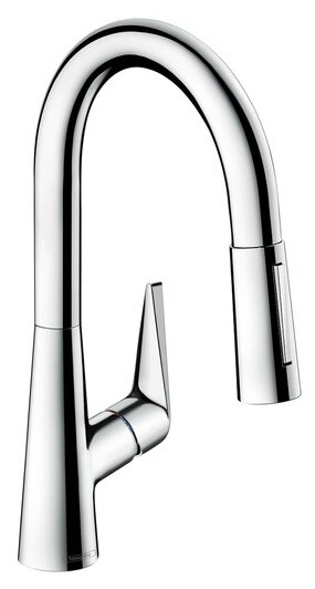 Смеситель для кухни, однорычажный, хром, Hansgrohe Talis M51 73850000