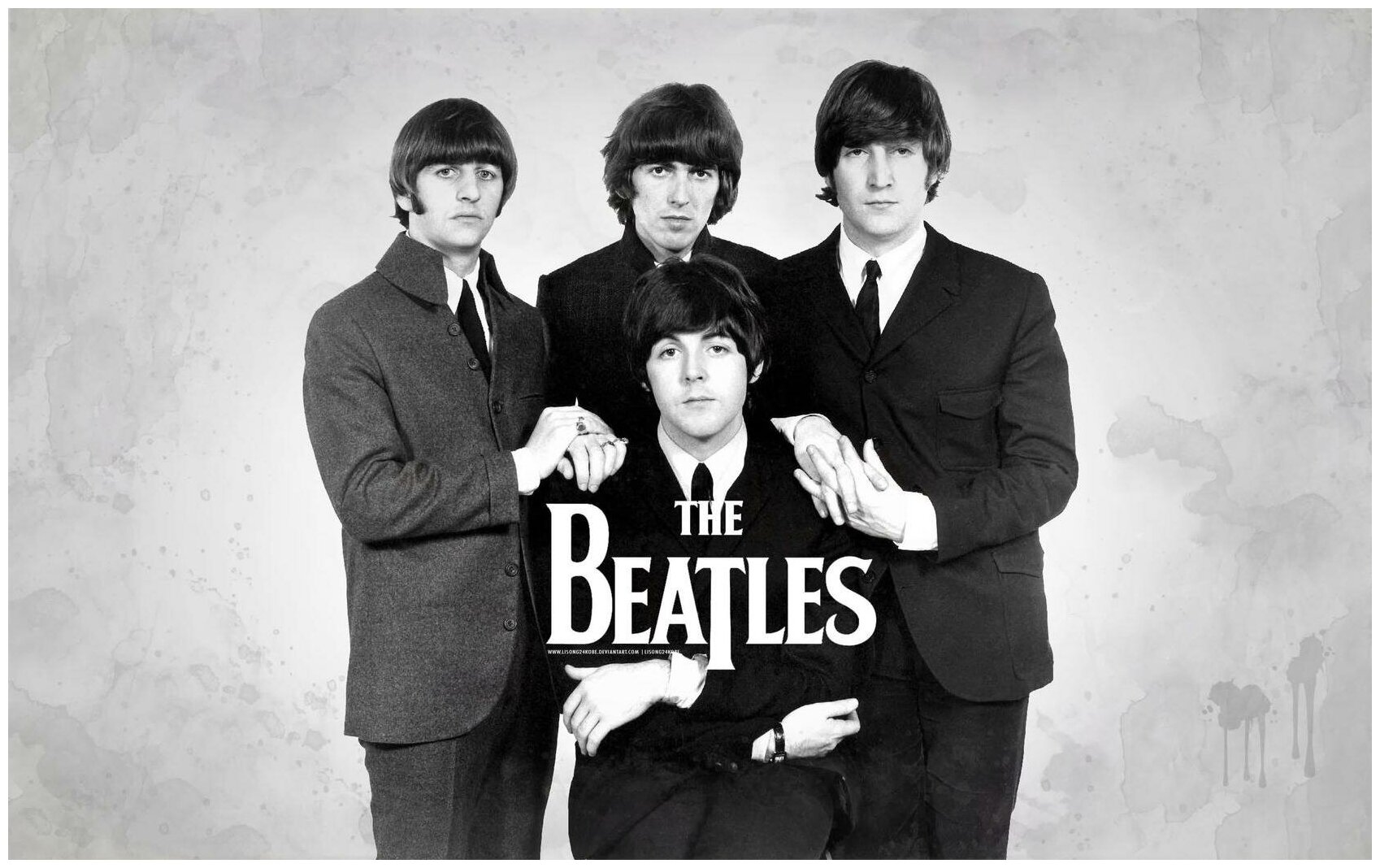 Постер / Плакат / Картина The Beatles - Рок-группа 90х120 см в подарочном тубусе
