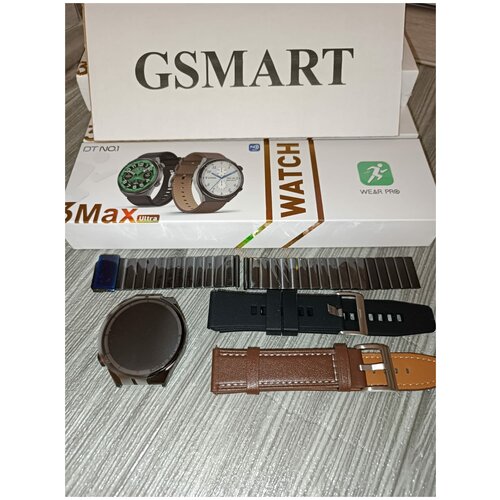 Черные умные смарт часы DT NO1 3 MAX ULTRA Smart Watch круглые мужские 46 мм наручные часы спортивные 339000₽