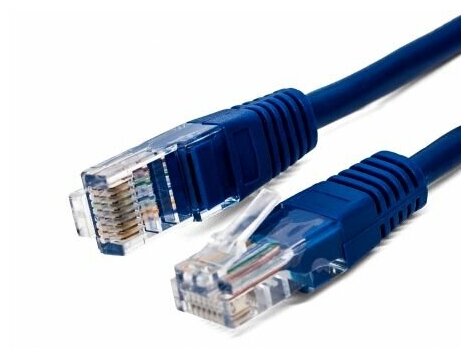 Патч-корд U/UTP 5e кат. 1м Filum FL-U5-1M-BL, кабель для интернета, 26AWG(7x0.16 мм), омедненный алюминий (CCA), PVC, синий