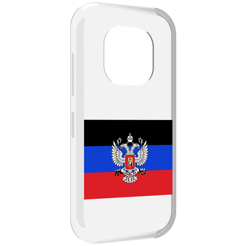 Чехол MyPads герб флаг ДНР-1 для Doogee V20 задняя-панель-накладка-бампер