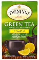 Чай зеленый Twinings Green tea & Lemon в пакетиках, 25 шт.