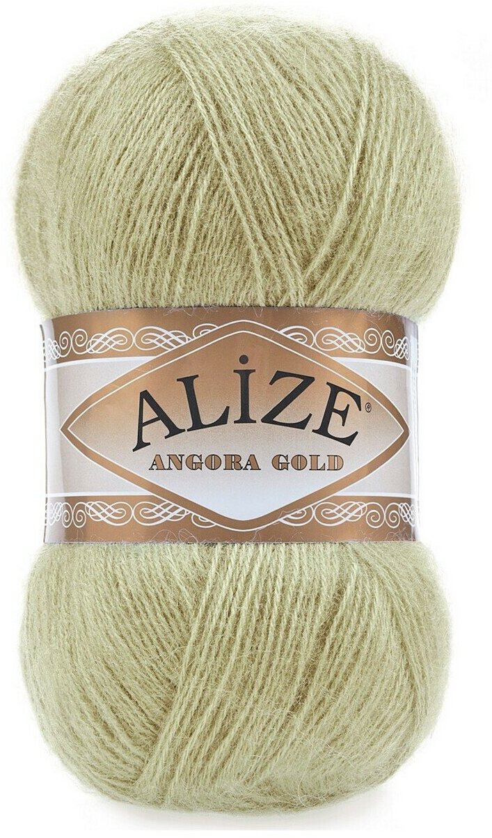 Пряжа Alize Angora Gold бледно-зеленый (267), 80%акрил/20%шерсть, 550м, 100г, 3шт