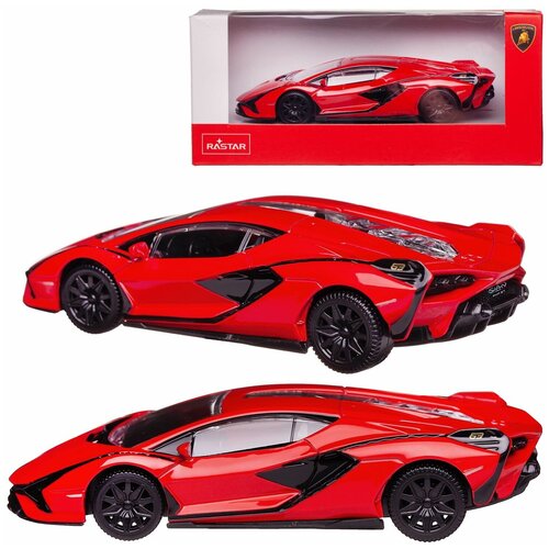 Машина металлическая 1:43 scale Lamborghini Sian, цвет красный - Rastar [58900R]