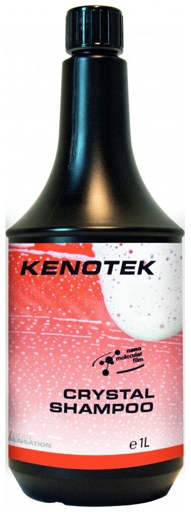 KENOTEK/ CRYSTAL SHAMPOO 1L/ автошампунь для ручной мойки/ шампунь для автомобиля для ручной мойки
