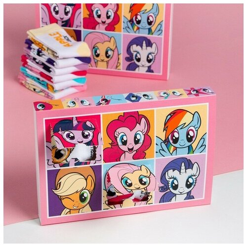 фото Подарочный набор носков адвент, 6 пар my little pony, hasbro, 14-16 см