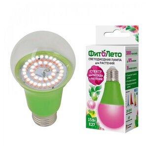 Лампа для растений LED-A60-8W/SPSB/E27/CL PLP30GR спектр для рассады и цветения Uniel UL-00004581