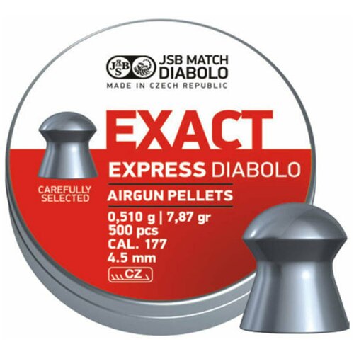 Пули JSB Exact Express Diabolo 4,5 мм, 0,51 грамм, 500 штук