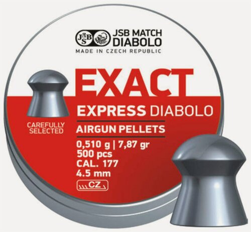 Изображение товара Пули JSB Exact Express Diabolo 4,5 мм, 0,51 г (500 штук)