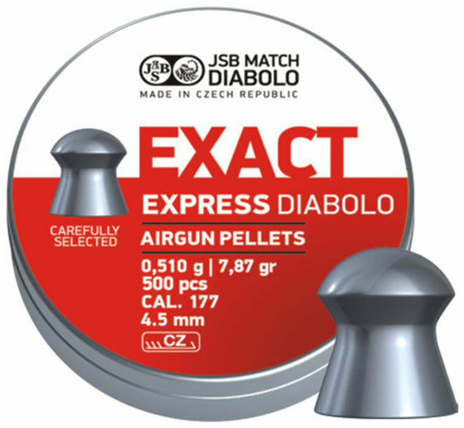 Пули JSB Exact Express Diabolo 4,5 мм, 0,51 грамм, 500 штук