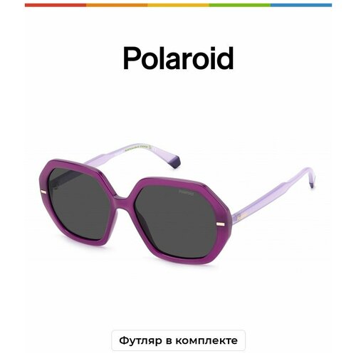 Солнцезащитные очки Polaroid Polaroid PLD 4124/S RY8 M9 PLD 4124/S RY8 M9, фиолетовый солнцезащитные очки polaroid квадратные оправа металл для женщин оранжевый