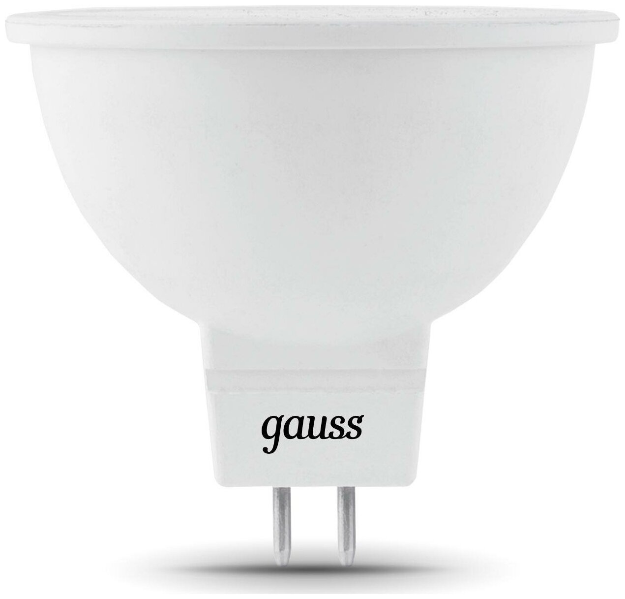 Светодиодная лампа Gauss Black 5W эквивалент 50W 3000K 500Лм GU5.3 для спотов MR16