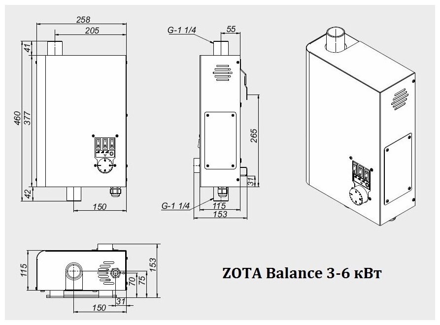 Котёл электрический Zota BALANCE 6