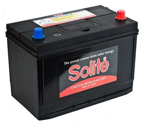 Аккумулятор автомобильный Solite 115D31L 6СТ-95 обр. с бортом 303x173x225