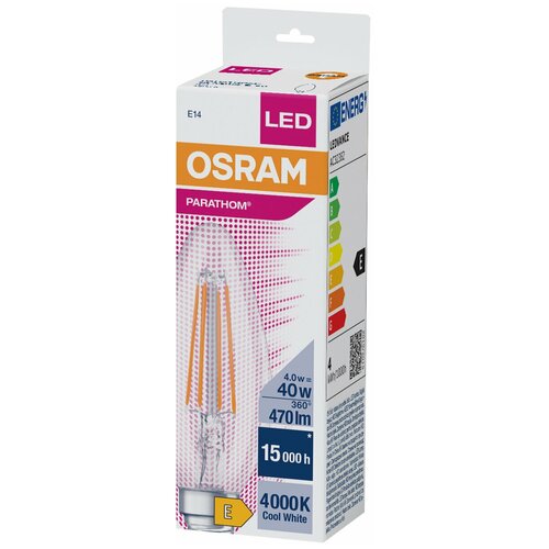 PARATHOM CL B FIL 40 non-dim 4W/840 E14 - LED лампа OSARM