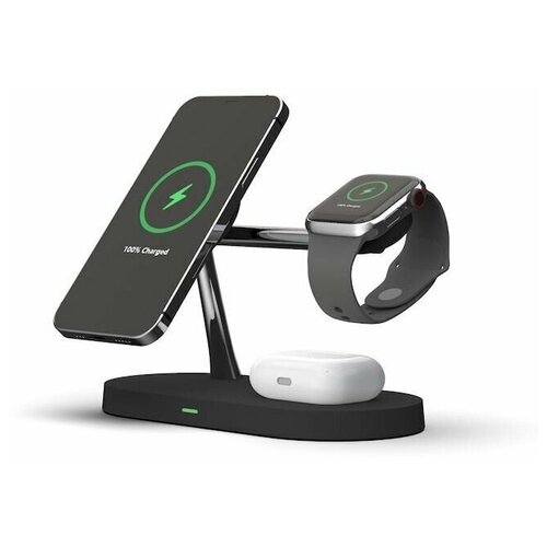 Док-станция Tech-Protect A12 3в1 MAGNETIC MAGSAFE беспроводная зарядка (черный)