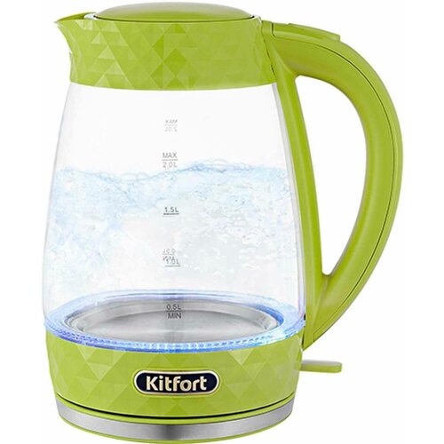 Чайник электрический Kitfort KT-6123-2 2 л 2200 Вт салатовый 3170₽