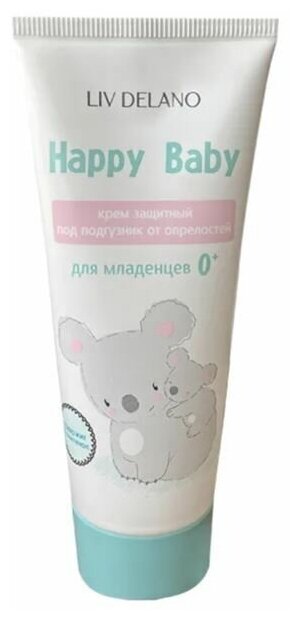 Liv Delano Крем защитный под подгузник от опрелостей для младенцев 0+ Happy Baby, 75г