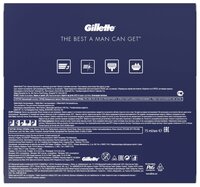 Набор Gillette чехол, гель для бритья Extra Comfort 75 мл, бритва Mach3 Turbo сменные лезвия: 2 шт.