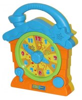 Интерактивная развивающая игрушка Полесье Говорящие часы оранжевый/синий