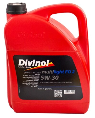 Синтетическое моторное масло Divinol Multilight FO 2 5W-30, 5 л