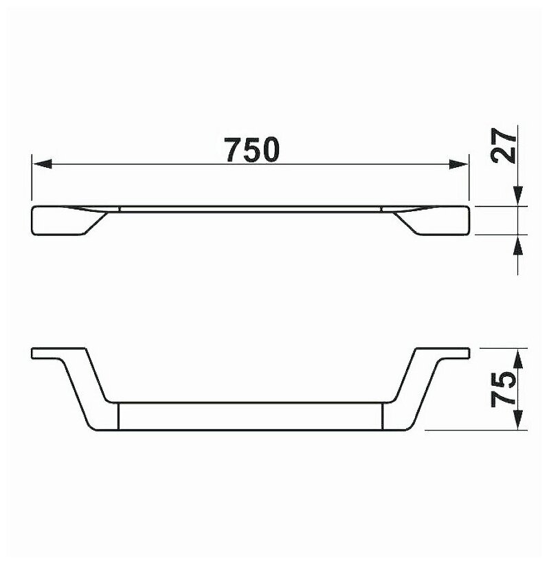 Полотенцедержатель Art&Max Gina 75 AM-G-2736-75-Nr Черный