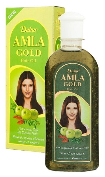 Dabur Amla Золотое масло для волос, 200 г, 200 мл, бутылка