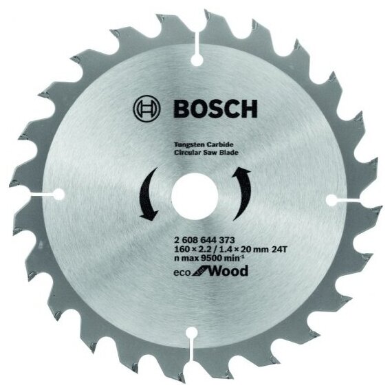 Диск пильный Bosch ECO WO 160 x20/16-24T