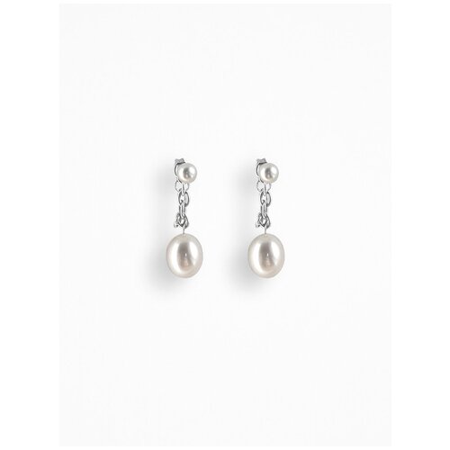 Y Pearl Chain Earrings