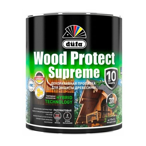 Деревозащитное средство DUFA Wood Protect Supreme, бесцветный 0,75л деревозащитное средство farbitex профи wood бесцветный 9л