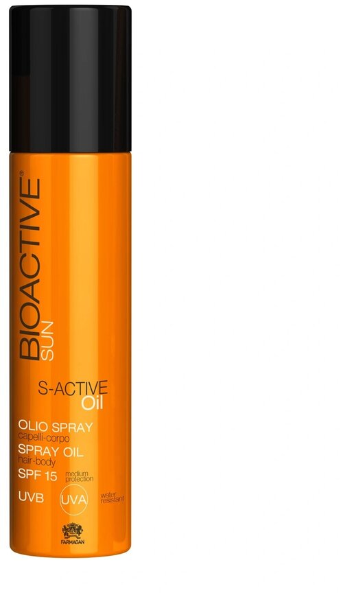 BIOACTIVE SUN Спрей-масло для волос и тела SPF 15, 200 мл