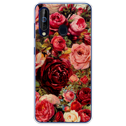 Силиконовый чехол на Samsung Galaxy A60 / Самсунг Галакси А60 Розы винтажные